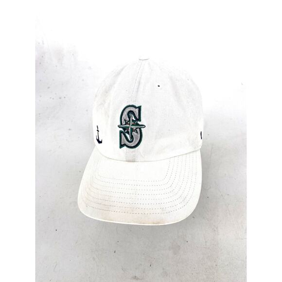 ‘47 Brand Seattle Mariners Dad Hat White Rare Anchor Embroidery - Picture 2 of 7